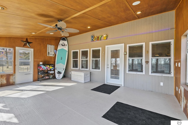 view of patio / terrace featuring ceiling fan