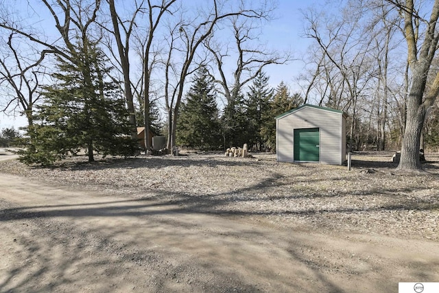 view of shed