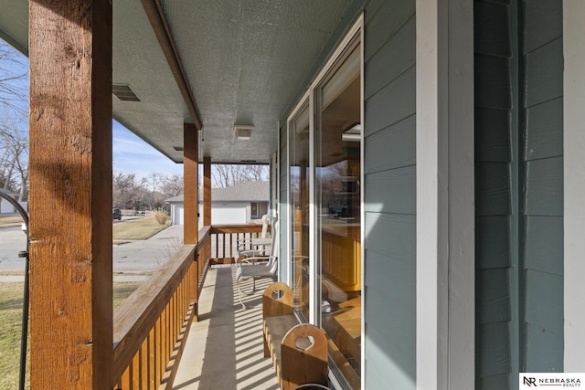 balcony with visible vents