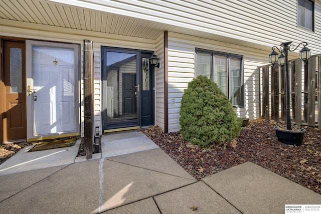 view of doorway to property