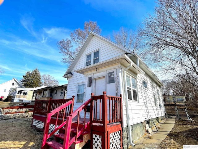 view of bungalow-style home