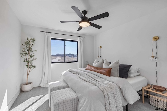 17205 Sarah St, Bennington, NE 68007 - carpeted bedroom featuring a ceiling fan and baseboards