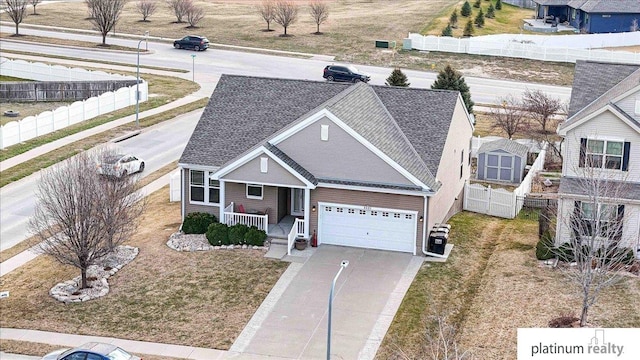 birds eye view of property