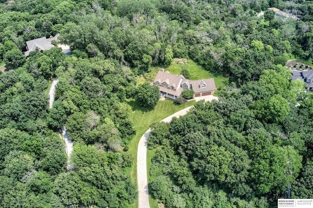 aerial view with a view of trees