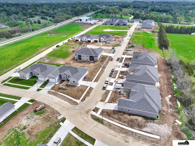 drone / aerial view with a residential view