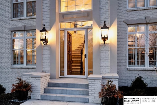 15722 Burt St, Omaha, NE 68118 - view of exterior entry with brick siding