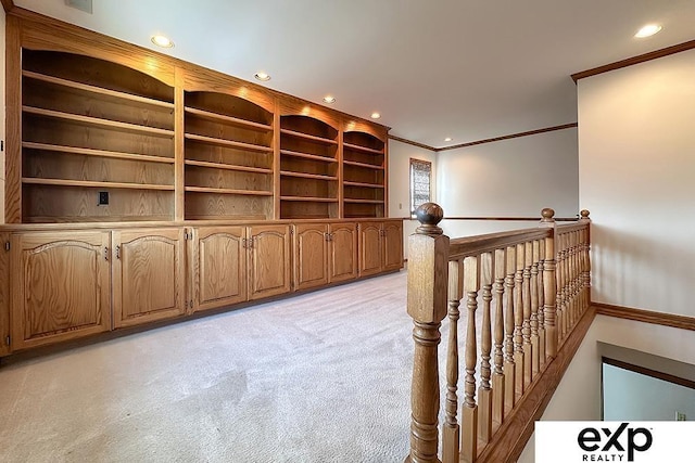 6027 S 36th St, Omaha, NE 68107 - interior space featuring recessed lighting, carpet flooring, and crown molding