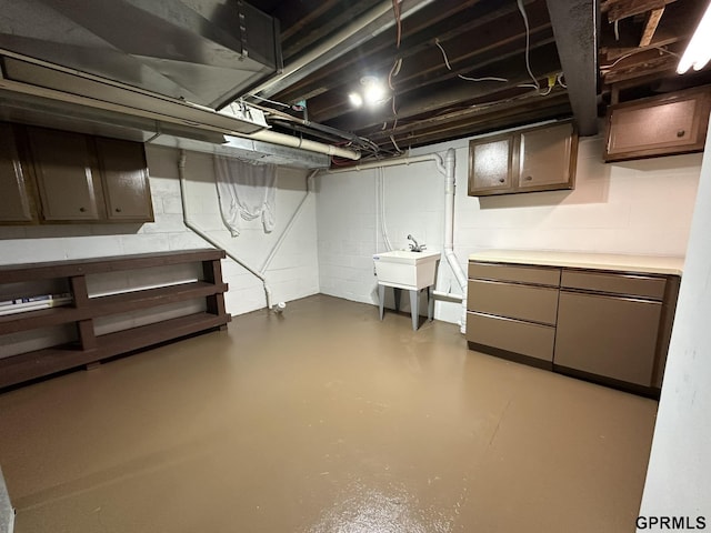 108 S Quince Ave, Dewitt, NE 68341 - unfinished below grade area featuring a sink