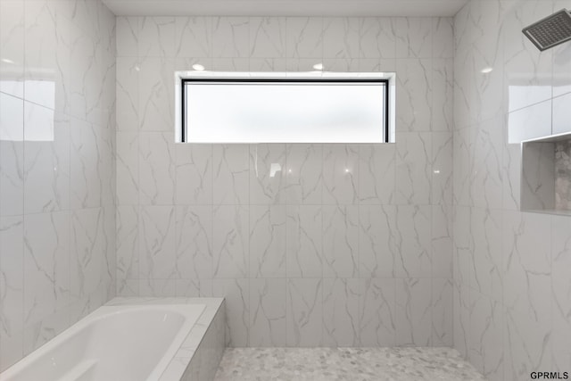 10907 N 167th St, Bennington, NE 68007 - bathroom featuring a tub to relax in and a tile shower
