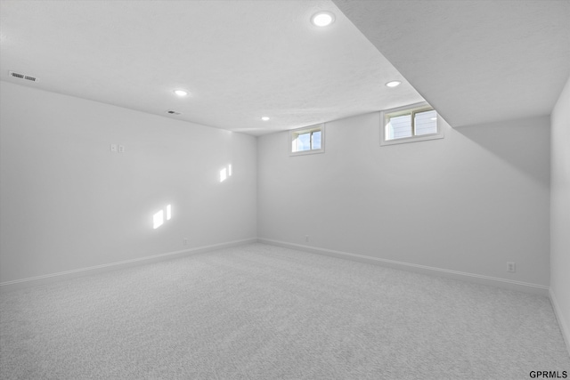 10907 N 167th St, Bennington, NE 68007 - below grade area with recessed lighting, baseboards, and carpet flooring