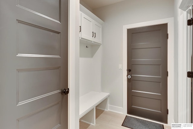 mudroom with baseboards