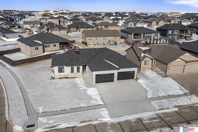 bird's eye view featuring a residential view