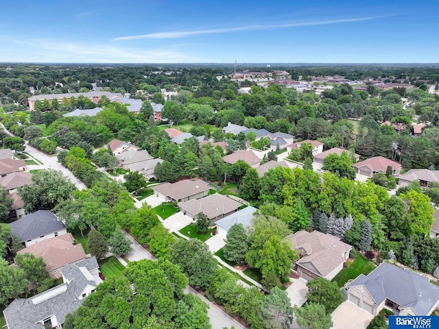 aerial view with a residential view