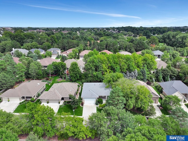 aerial view featuring a residential view