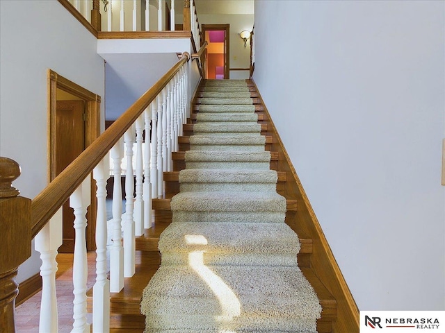 view of stairway