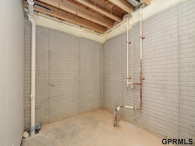 view of basement