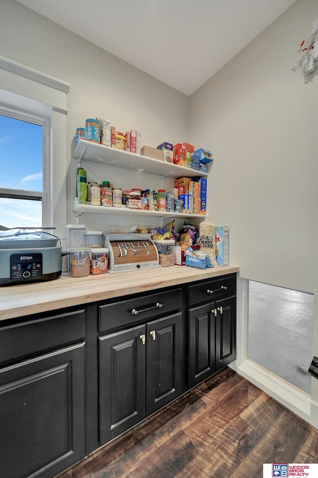 interior space featuring dark wood finished floors