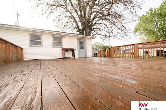 view of wooden deck