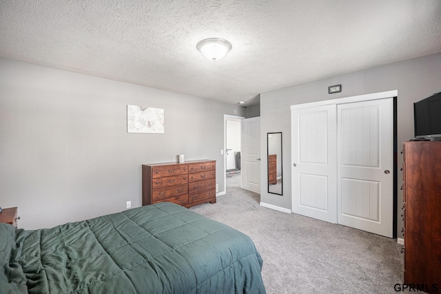16604 Weber St, Bennington, NE 68007 - carpeted bedroom featuring baseboards, a closet, and a textured ceiling