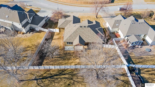 drone / aerial view featuring a residential view