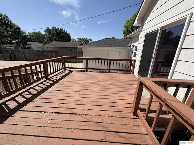 1626 N C St, Fremont, NE 68025 - deck with a fenced backyard