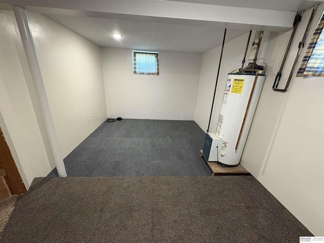 1626 N C St, Fremont, NE 68025 - below grade area featuring carpet and water heater
