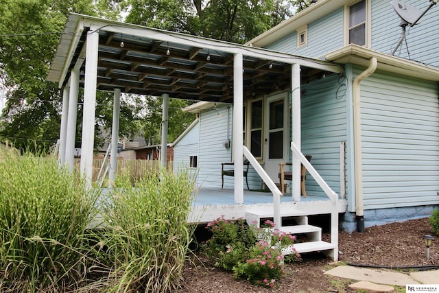 view of wooden terrace