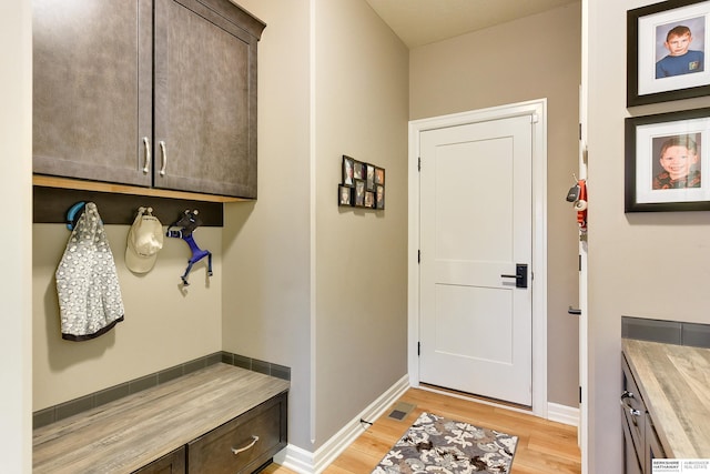 8914 N 171st St, Bennington, NE 68007 - mudroom with light wood-type flooring and baseboards