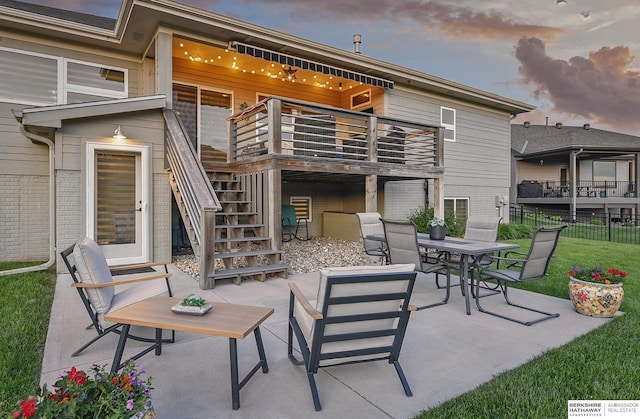 8914 N 171st St, Bennington, NE 68007 - view of patio with stairway and outdoor dining space