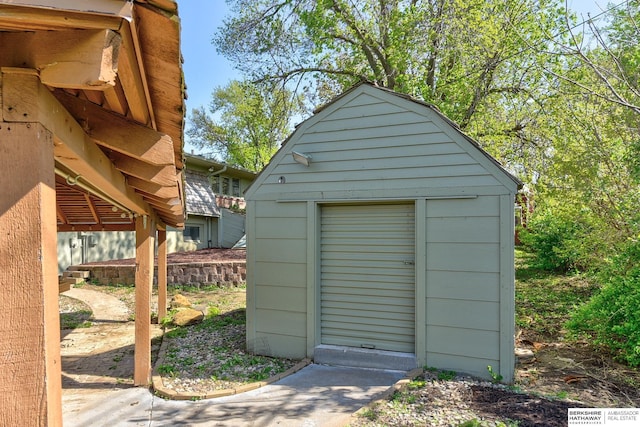view of shed