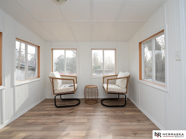 sunroom with plenty of natural light