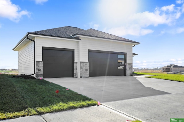 garage with driveway