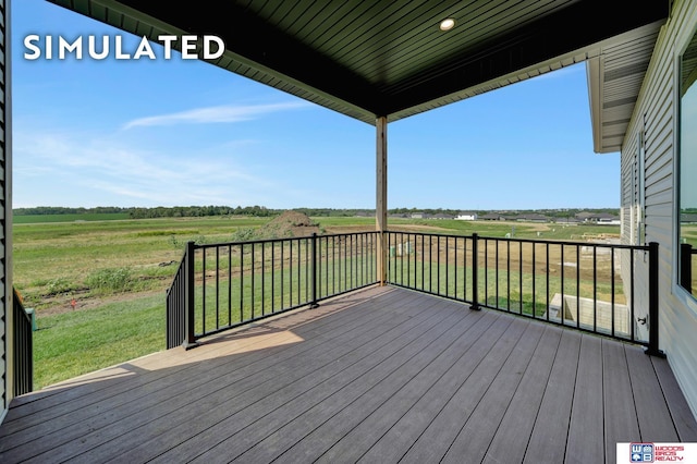 10551 Majestic Ln, Lincoln, NE 68527 - wooden terrace with a rural view