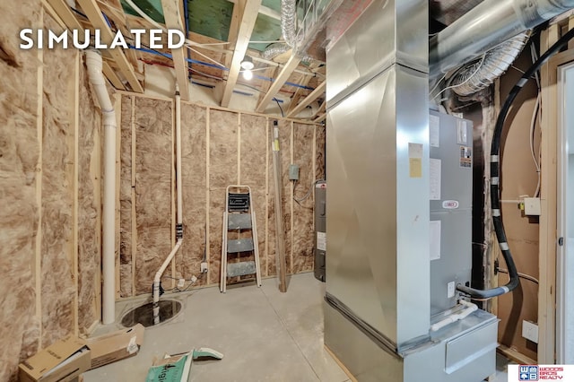 10551 Majestic Ln, Lincoln, NE 68527 - unfinished below grade area with heating unit