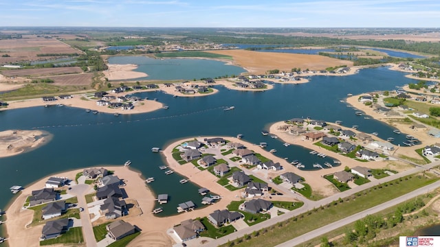 676 Waterford Pointe Pointe, Ashland, NE 68003 - aerial view of property and surrounding area featuring a nearby body of water and nearby suburban area