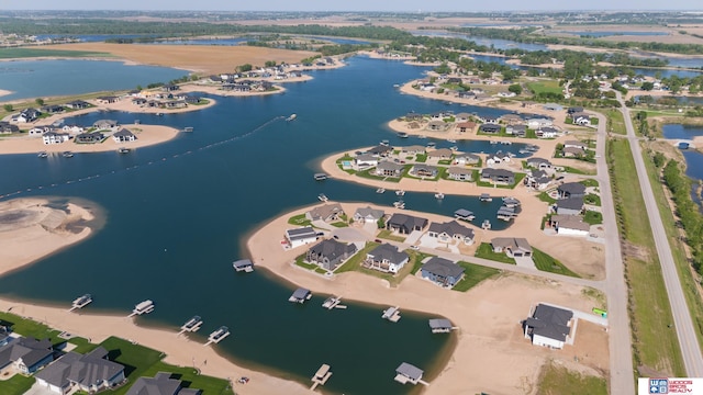 676 Waterford Pointe Pointe, Ashland, NE 68003 - aerial view of property's location with a nearby body of water and nearby suburban area