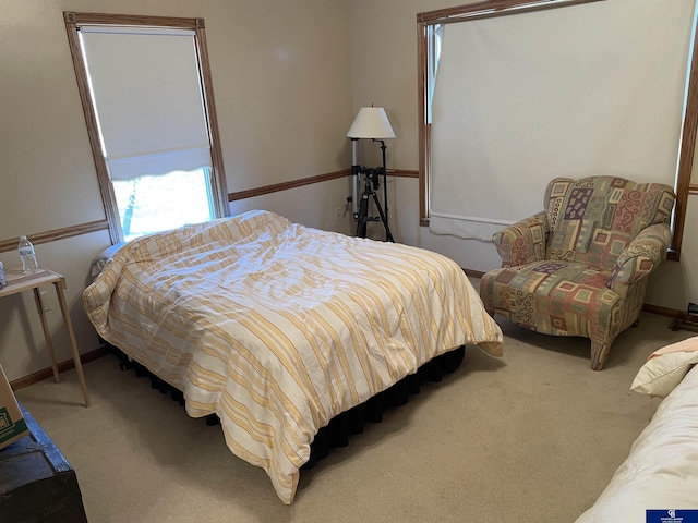 view of carpeted bedroom