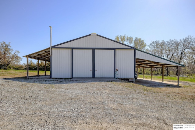 view of pole building