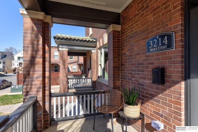 exterior space with a porch