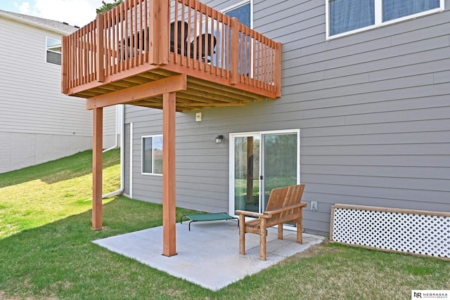 view of patio / terrace with a deck