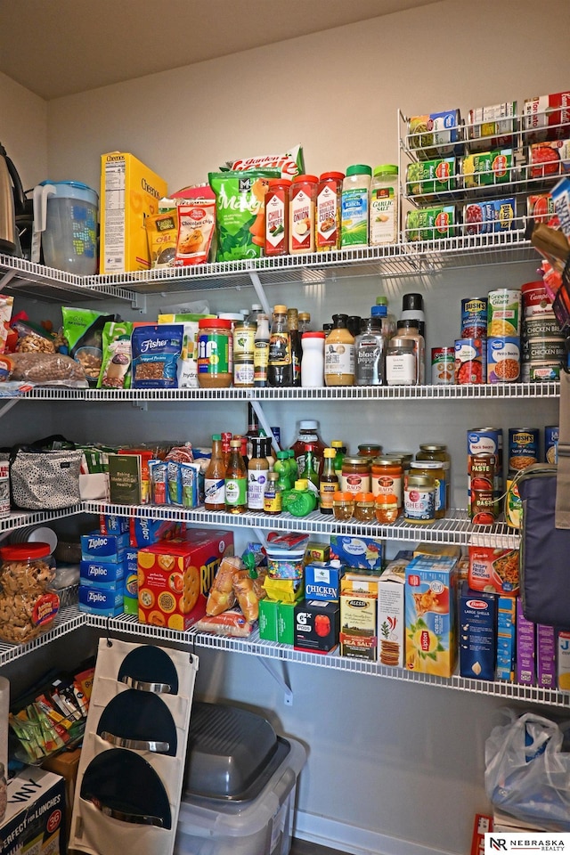 view of pantry