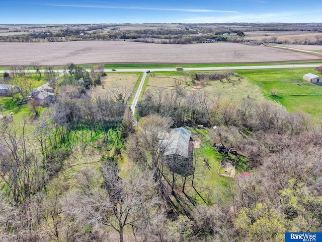 bird's eye view featuring a rural view