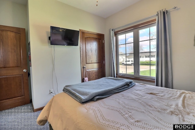 bedroom with carpet floors