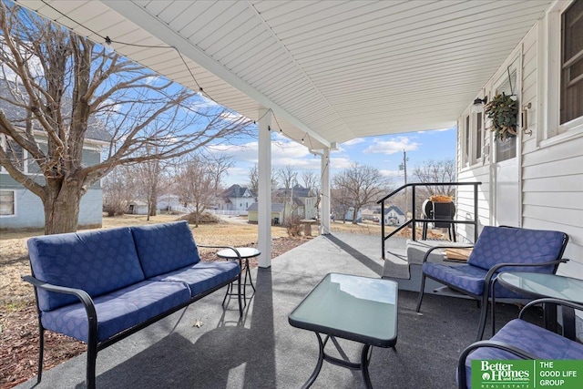 view of patio featuring outdoor lounge area