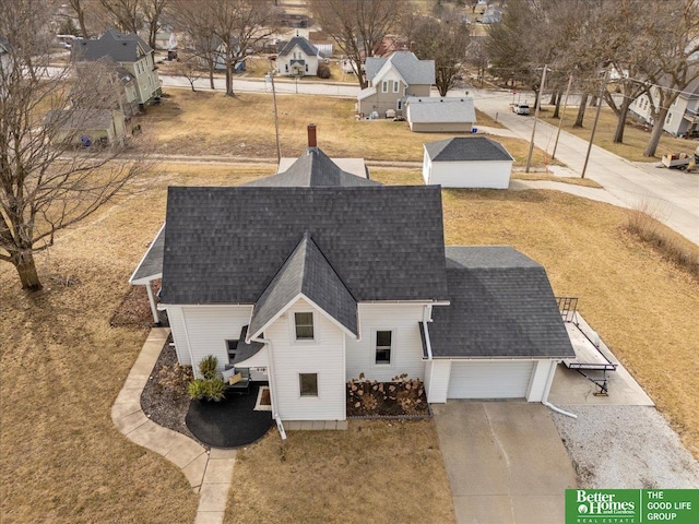 drone / aerial view featuring a residential view