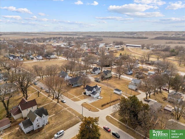 aerial view with a residential view