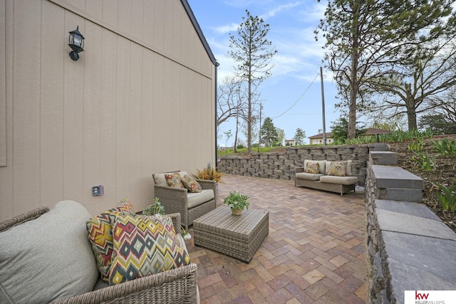 view of patio / terrace with an outdoor living space