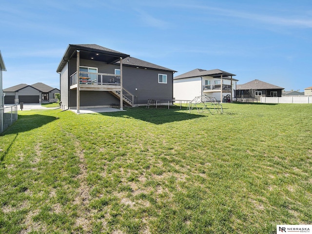 11731 N 144th St, Waverly, NE 68462 - rear view of house featuring stairs and a deck