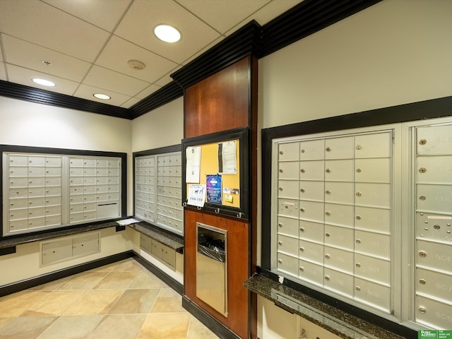210 S 16th St Unit 901, Omaha, NE 68102 - view of home's community with mail area, crown molding, and recessed lighting
