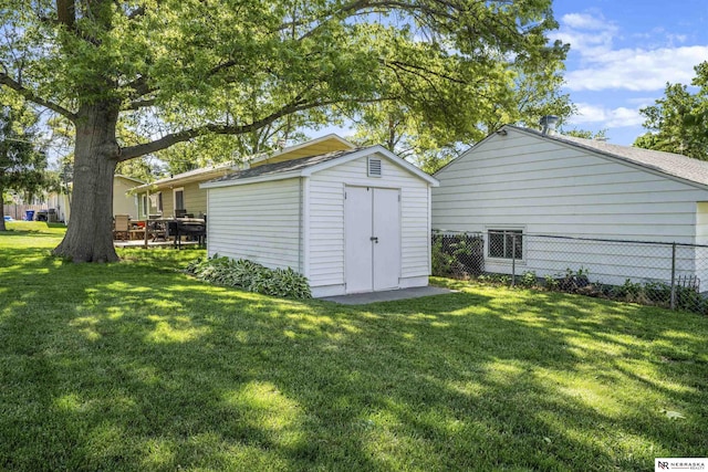 view of shed